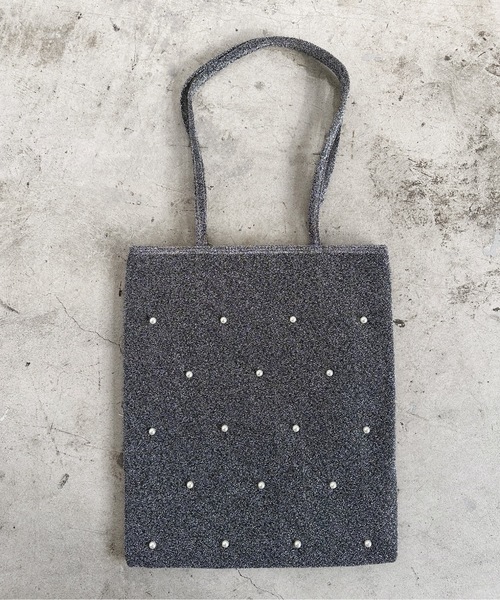 SPRUCE（スプルース）の「EM:パール ラメ A4｜ニミッツパールトート 軽量約140g（トートバッグ・レディース・シルバー系その他/ゴールド/ブラック/シルバー・FREE）」の3枚目の写真