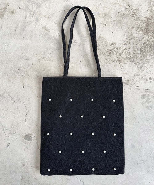 SPRUCE（スプルース）の「EM:パール ラメ A4｜ニミッツパールトート 軽量約140g（トートバッグ・レディース・シルバー系その他/ゴールド/ブラック/シルバー・FREE）」の2枚目の写真