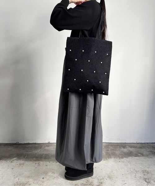 SPRUCE（スプルース）の「EM:パール ラメ A4｜ニミッツパールトート 軽量約140g（トートバッグ・レディース・シルバー系その他/ゴールド/ブラック/シルバー・FREE）」の14枚目の写真