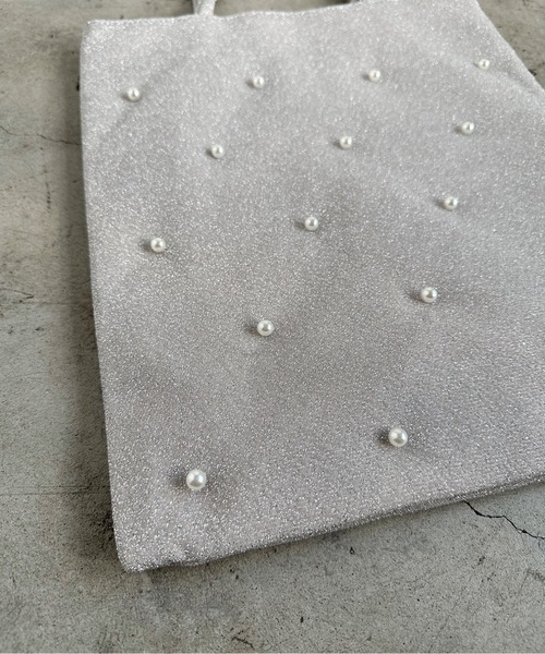 SPRUCE（スプルース）の「EM:パール ラメ A4｜ニミッツパールトート 軽量約140g（トートバッグ・レディース・シルバー系その他/ゴールド/ブラック/シルバー・FREE）」の12枚目の写真