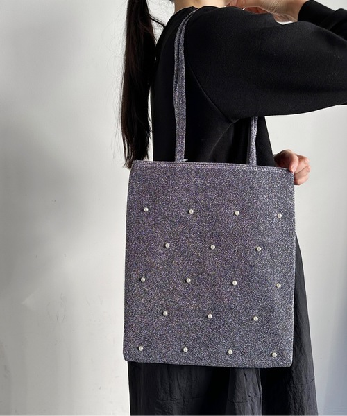 SPRUCE（スプルース）の「EM:パール ラメ A4｜ニミッツパールトート 軽量約140g（トートバッグ・レディース・シルバー系その他/ゴールド/ブラック/シルバー・FREE）」の20枚目の写真