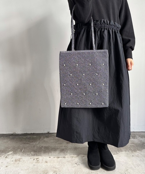 SPRUCE（スプルース）の「EM:パール ラメ A4｜ニミッツパールトート 軽量約140g（トートバッグ・レディース・シルバー系その他/ゴールド/ブラック/シルバー・FREE）」の21枚目の写真