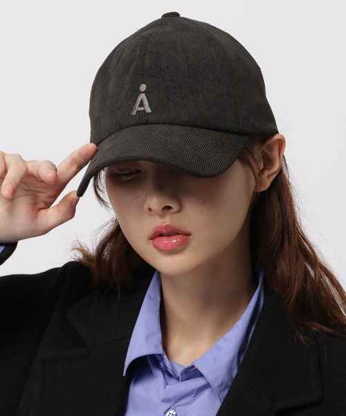 ALAND（エーランド）の「【UNISEX】ALAND／ＡロゴコーデュロイCAP（キャップ・レディース・ブラック/オリーブ系/ブラウン・FREE）」の2枚目の写真