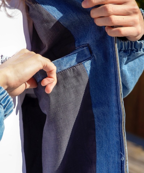 BILLABONG(ビラボン)の「BILLABONG メンズ 【INDIGO COLLECTION】 DENIM ZIP COATCH ジャケット 【2025年春夏モデル】/ビラボンデニムコーチジャケット(ブルゾン・メンズ・インディゴブルー/ブルー・X-LARGE/LARGE/MEDIUM)」の11枚目の写真