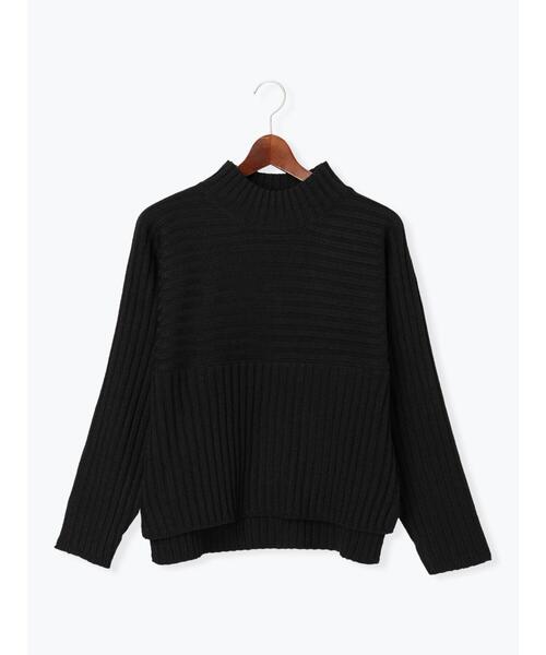 Lugnoncure（ルノンキュール）の「リブ切替ボトルネックニット（ニット/セーター・レディース・オフホワイト/ブラック/ラベンダー/グリーン/ピンク・F）」の22枚目の写真