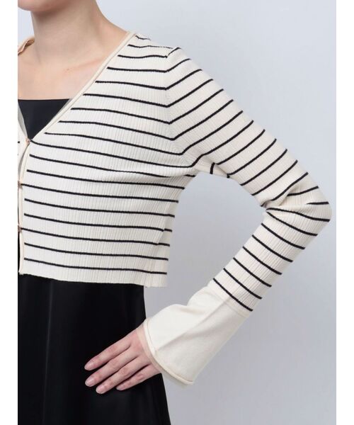 LAGUNAMOON（ラグナムーン）の「シアーデザインカーデセットキャミワンピース（ワンピース・レディース・オレンジ/その他1/アイボリー・SMALL/MEDIUM）」の4枚目の写真