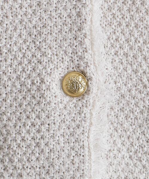 grove（グローブ）の「ツイードニットジャケット（ノーカラージャケット・レディース・サックスブルー/ライトグレー系9/ネイビー・02/01/03）」の8枚目の写真