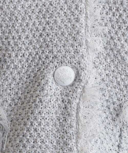 grove（グローブ）の「ツイードニットジャケット（ノーカラージャケット・レディース・サックスブルー/ライトグレー系9/ネイビー・02/01/03）」の13枚目の写真