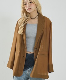 NOMINE | バックスリット シルキー シアー ジャケット(テーラードジャケット)