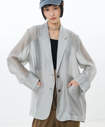 NOMINE（ノミネ）の「バックスリット シルキー シアー ジャケット（テーラードジャケット）」