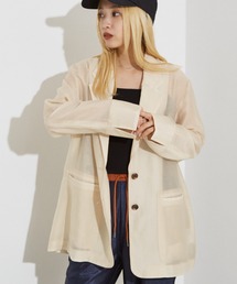 NOMINE（ノミネ）の「バックスリット シルキー シアー ジャケット（テーラードジャケット）」