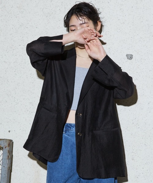 セール】【5色展開/裏地なし】バックスリットジャケット