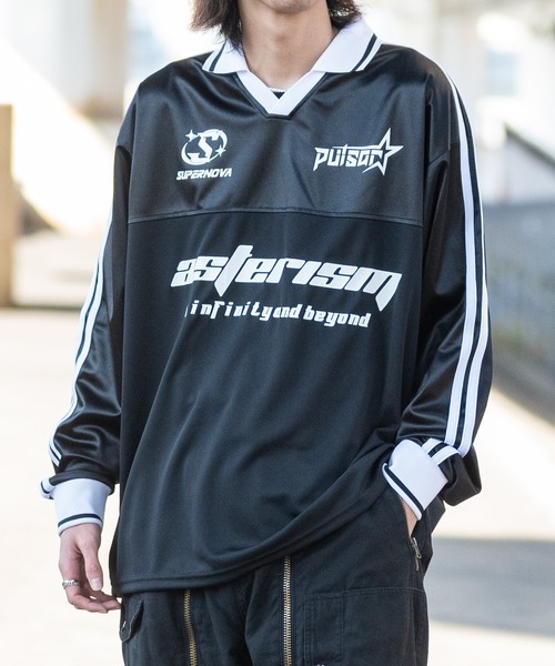 JOHN'S CLOSET（ジョンズクローゼット）の「【13】グロッシー ユニフォームデザイン ゲームTシャツ（Tシャツ/カットソー・メンズ・ブラック/ネイビー/グレー・MEDIUM/SMALL/LARGE）」の14枚目の写真