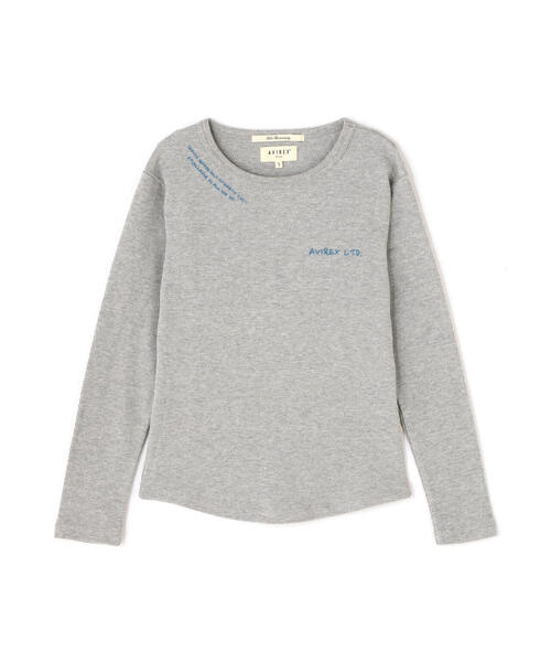 AVIREX(アヴィレックス)の「DOODLE PRINT HONEYCOMB WAFFLE T-SHIRT/ダブルプリント ハニカムワッフルTシャツ(Tシャツ/カットソー・レディース・ホワイト/ネイビー/グレー・M/S)」の8枚目の写真