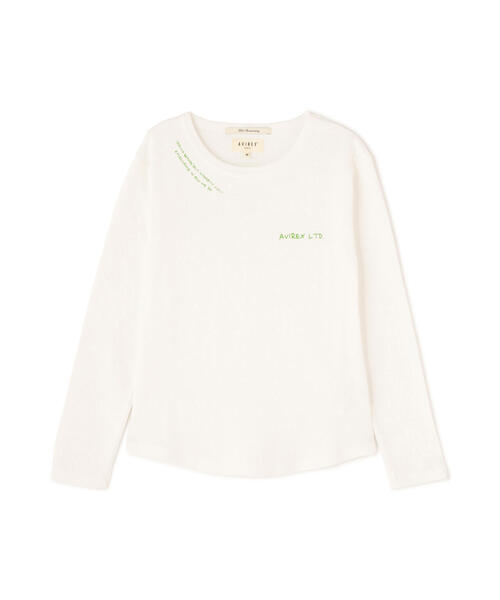AVIREX(アヴィレックス)の「DOODLE PRINT HONEYCOMB WAFFLE T-SHIRT/ダブルプリント ハニカムワッフルTシャツ(Tシャツ/カットソー・レディース・ホワイト/ネイビー/グレー・M/S)」の13枚目の写真