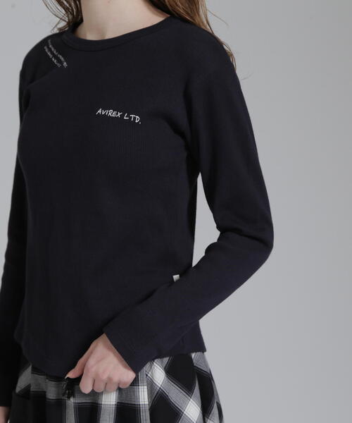 AVIREX(アヴィレックス)の「DOODLE PRINT HONEYCOMB WAFFLE T-SHIRT/ダブルプリント ハニカムワッフルTシャツ(Tシャツ/カットソー・レディース・ホワイト/ネイビー/グレー・M/S)」の20枚目の写真