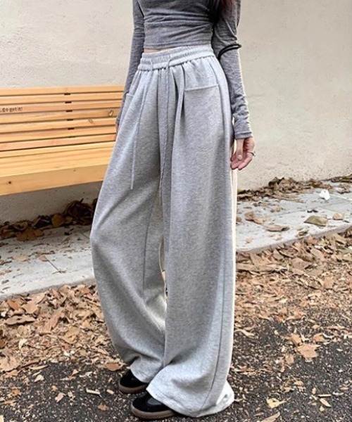Per sist ence（パーシエンス）の「ルーズスウェットパンツ（スウェットパンツ・レディース・グレー/ネイビー/ブラック・LARGE/MEDIUM）」の2枚目の写真