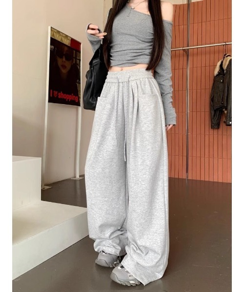 Per sist ence（パーシエンス）の「ルーズスウェットパンツ（スウェットパンツ・レディース・グレー/ネイビー/ブラック・LARGE/MEDIUM）」の7枚目の写真