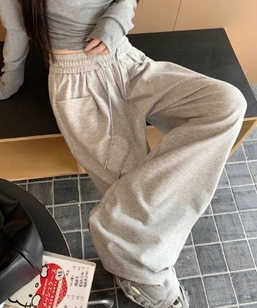 Per sist ence（パーシエンス）の「ルーズスウェットパンツ（スウェットパンツ・レディース・グレー/ネイビー/ブラック・LARGE/MEDIUM）」の10枚目の写真