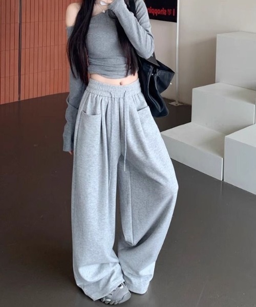 Per sist ence（パーシエンス）の「ルーズスウェットパンツ（スウェットパンツ・レディース・グレー/ネイビー/ブラック・LARGE/MEDIUM）」の8枚目の写真