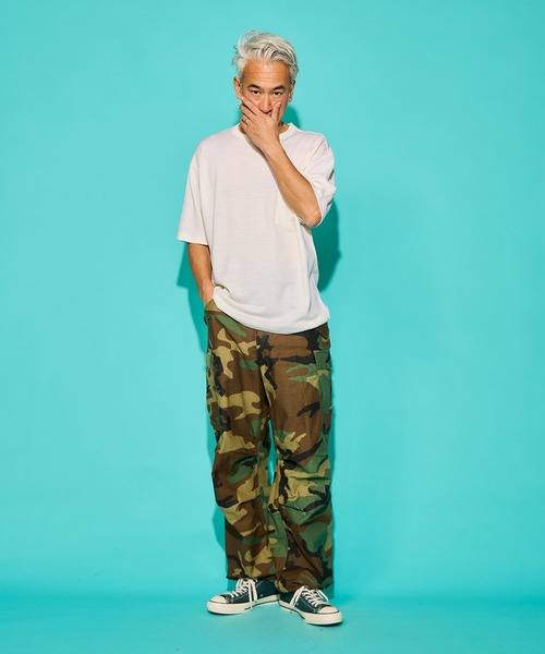 BURLAP OUTFITTER(バーラップアウトフィッター)の「S/S MERINO POCKET TEE/ ショートスリーブ メリノ ポケット ティー(Tシャツ/カットソー・メンズ・ブラック/ネイビー/ヘザーグレー/オフホワイト・LARGE/MEDIUM)」の6枚目の写真