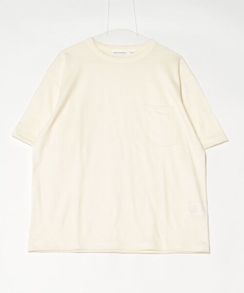 BURLAP OUTFITTER(バーラップアウトフィッター)の「S/S MERINO POCKET TEE/ ショートスリーブ メリノ ポケット ティー(Tシャツ/カットソー・メンズ・ブラック/ネイビー/ヘザーグレー/オフホワイト・LARGE/MEDIUM)」の9枚目の写真