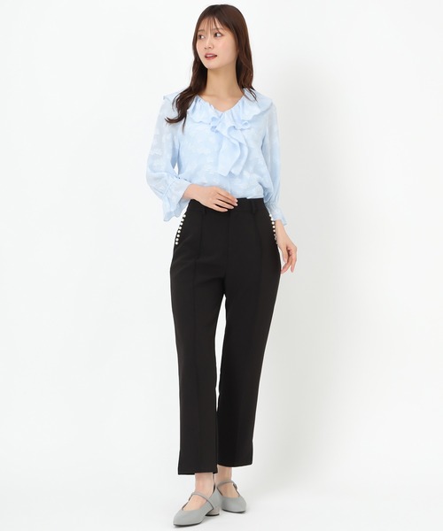 MISCH MASCH(ミッシュマッシュ)の「ラメジャガードフリルブラウス(シャツ/ブラウス・レディース・ブルー/グリーン/ホワイト・フリ-)」の22枚目の写真