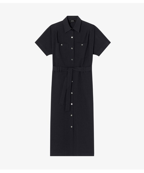 ◇ タグ付き新品未使用 A.P.C. オックスフォード黒ワンピース