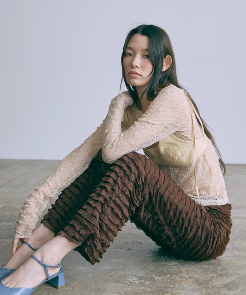 EN NEUME(エンノイム)の「Frill Pants(その他パンツ・レディース・ブラウン/ピンク/ブラック・1/0)」の6枚目の写真