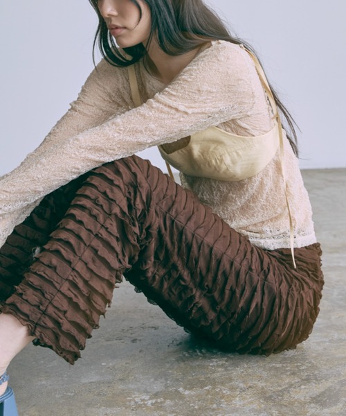 EN NEUME(エンノイム)の「Frill Pants(その他パンツ・レディース・ブラウン/ピンク/ブラック・1/0)」の8枚目の写真