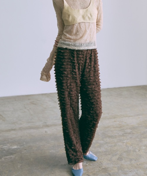 EN NEUME(エンノイム)の「Frill Pants(その他パンツ・レディース・ブラウン/ピンク/ブラック・1/0)」の4枚目の写真