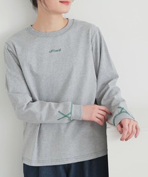 配色ステッチロゴ刺繍ロンT