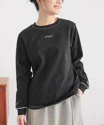配色ステッチロゴ刺繍ロンT