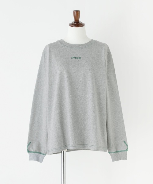 n'OrLABEL（ノアールレーベル）の「配色ステッチロゴ刺繍ロンT（Tシャツ/カットソー・レディース・ホワイト/ブラック/杢グレー・S～Ｍ/3L/L～LL）」の16枚目の写真