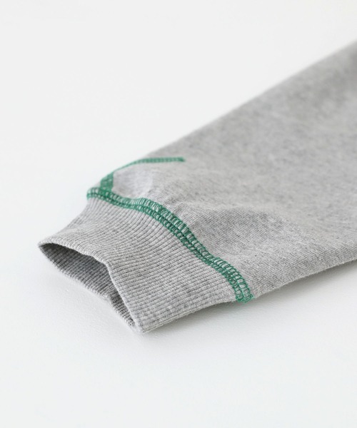 n'OrLABEL（ノアールレーベル）の「配色ステッチロゴ刺繍ロンT（Tシャツ/カットソー・レディース・ホワイト/ブラック/杢グレー・S～Ｍ/3L/L～LL）」の8枚目の写真