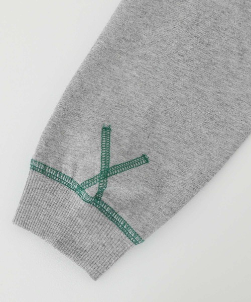 n'OrLABEL（ノアールレーベル）の「配色ステッチロゴ刺繍ロンT（Tシャツ/カットソー・レディース・ホワイト/ブラック/杢グレー・S～Ｍ/3L/L～LL）」の9枚目の写真