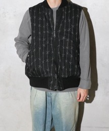 made in standard （メイドインスタンダード）の「MADE IN STANDARD / メイドインスタンダード 2WAY PRINTED MA1 VEST リバーシブル プリントMA-1ベスト（ベスト・メンズ）」