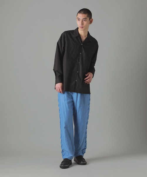 値下げ ZUCCa 2024年春夏コレクションズッカ 長袖シャツ セール】リーフエンブロイダリー / シャツ / S（シャツ/ブラウス
