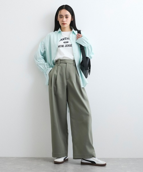 VIS(ビス)の「コンパクトフロッキープリントロゴTシャツ(Tシャツ/カットソー・レディース・ホワイト/ネイビー/イエロー・FREE)」の11枚目の写真