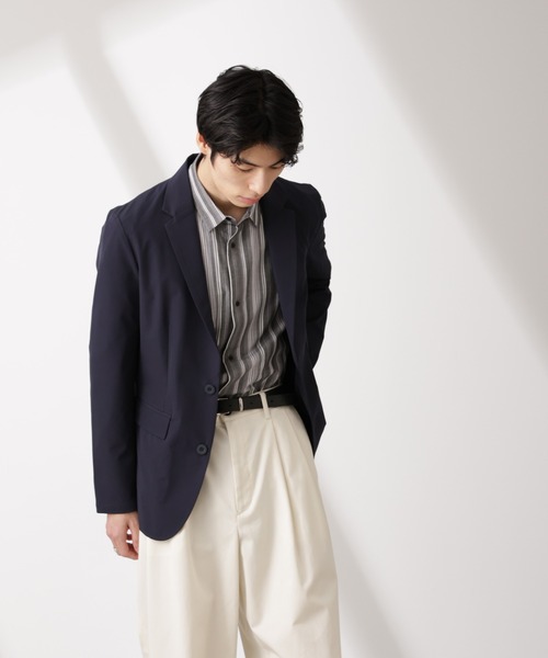 NANO universe（ナノユニバース）の「ライトウェイトストレッチ ジャケット（テーラードジャケット・メンズ・ブラック/ネイビー/カーキ・S/M/L/XL）」の17枚目の写真