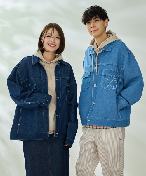 Arnold Palmer（アーノルドパーマー）の「エアーデニム シェア CPO シャツジャケット（デニムジャケット・レディース・ブルー/インディゴブルー/ブラック/グレー・M/S/LL/L/XS）」の9枚目の写真