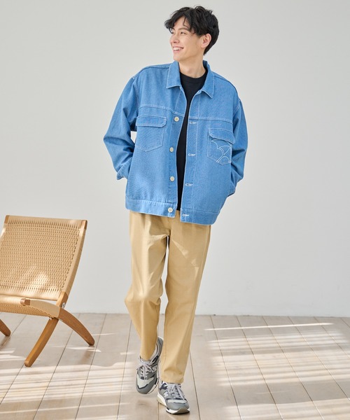 Arnold Palmer（アーノルドパーマー）の「エアーデニム シェア CPO シャツジャケット（デニムジャケット・レディース・ブルー/インディゴブルー/ブラック/グレー・M/S/LL/L/XS）」の21枚目の写真