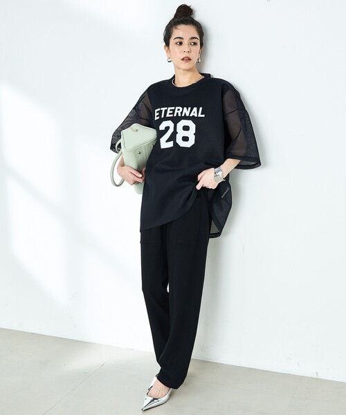 Rie Miller オールインパンツ セール】《セットアップ対応》《手洗い可能》細見えニット