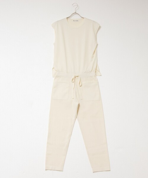 Rie Miller（リエミラー）の「《セットアップ対応》《手洗い可能》細見えニットオールインワン（つなぎ/オールインワン・レディース・キナリ/ブラック・38）」の4枚目の写真