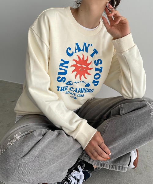トレーナー スウェット 「THE NORTH FACE KIDS」K's　CAMP　EVERY DAY　SWEATSHIRTS レディース セール】【THE NORTH FACE KIDS】K's CAMP EVERY DAY