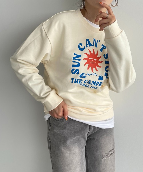 THE NORTH FACE(ザノースフェイス)の「【THE NORTH FACE KIDS】K's CAMP EVERY DAY SWEATSHIRTS(スウェット・レディース・アイボリー/ブラック/グレー・FREE)」の15枚目の写真