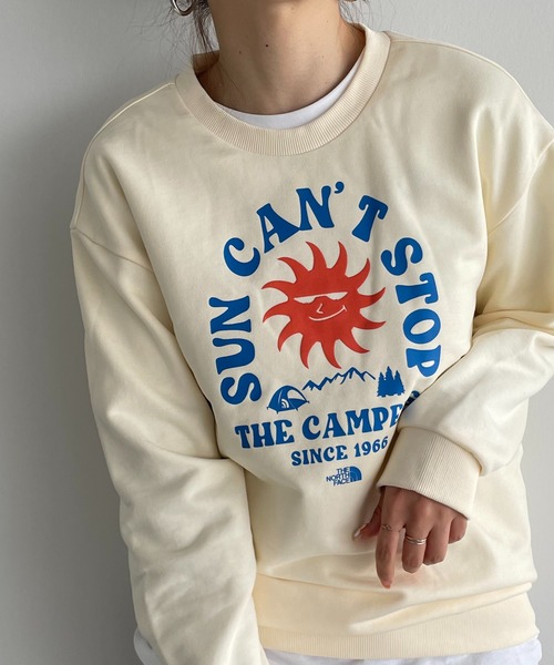 THE NORTH FACE(ザノースフェイス)の「【THE NORTH FACE KIDS】K's CAMP EVERY DAY SWEATSHIRTS(スウェット・レディース・アイボリー/ブラック/グレー・FREE)」の16枚目の写真