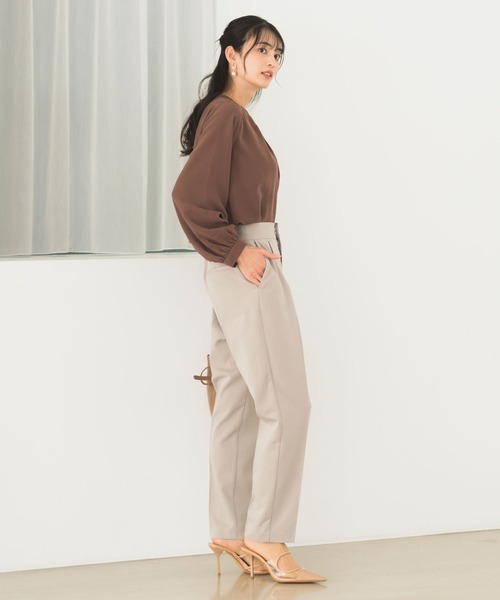 CELEN(セレン)の「【セットアップ対応/洗える/防シワ/UV/花粉防止】ストレッチタックセンタープレスパンツ 単品(スーツパンツ・レディース・ネイビー/ブラック/グレー系その他・S/M/L)」の12枚目の写真