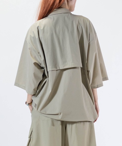 THRASHER(スラッシャー)の「【at】〔THRASHER/スラッシャー〕NYLON S/S SHIRT ストレッチナイロン ベンチレーションシャツ(シャツ/ブラウス・メンズ・ブラック/グレイッシュベージュ/カーキ・MEDIUM/LARGE)」の15枚目の写真