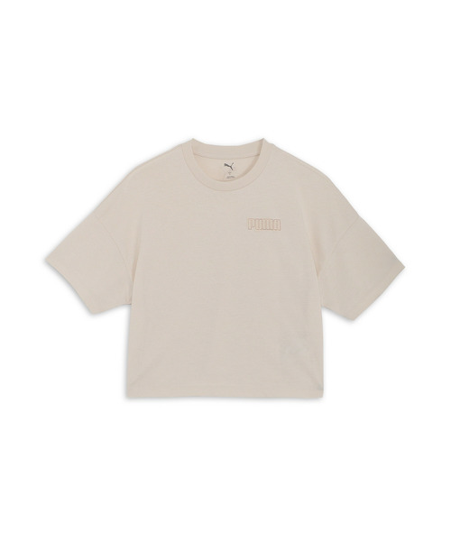 PUMA(プーマ)の「PUMA プーマ ウィメンズ ESS ロゴ ラブ MX グラフィック 半袖 Tシャツ(Tシャツ/カットソー・レディース・オフホワイト/ブラック・MEDIUM/SMALL/X-LARGE/LARGE)」の5枚目の写真